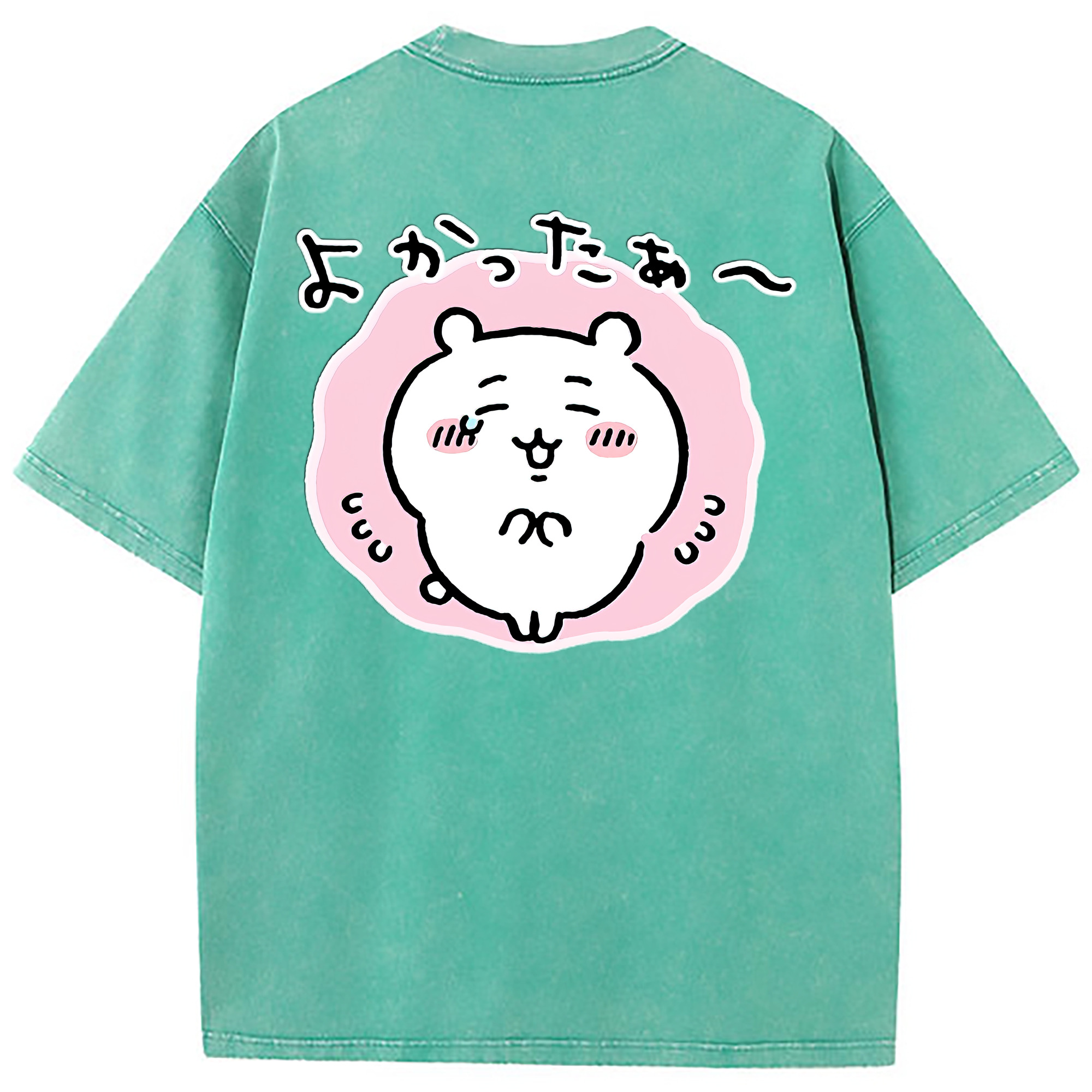 （画像用） ちいかわ ちいかわ Chii-kawa chiikawa 綿100% ヴィンテージ風 半袖Tシャツ（背面プリント）